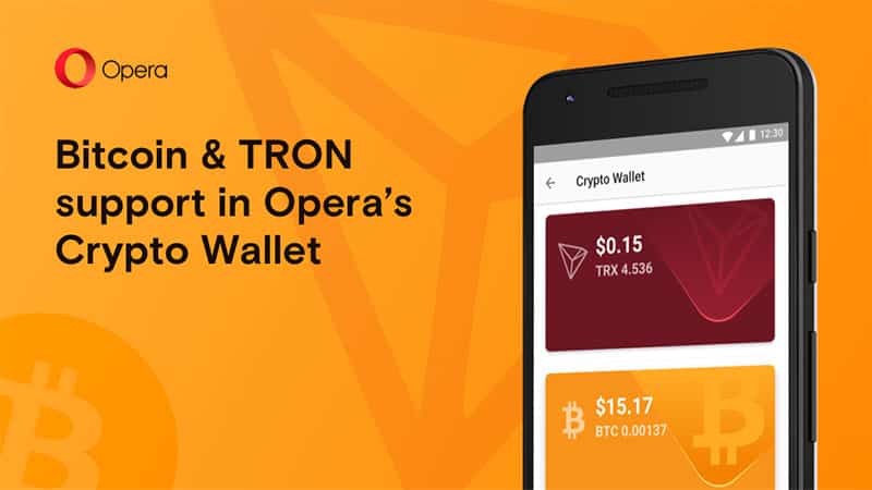 Crypto Wallet ของ Opera เวอร์ชั่น Android รองรับ Bitcoin และโทเคนมาตรฐาน  Tron แล้ว ▻ Siam Bitcoin