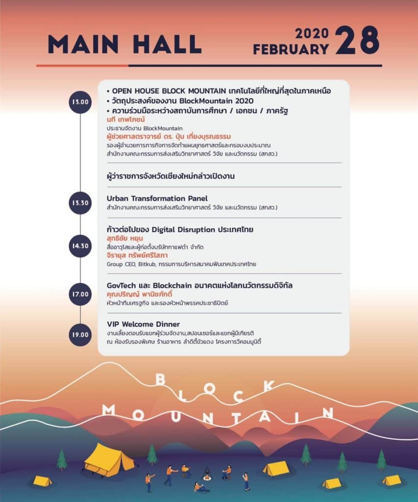 Siam Bitcoin ห้ามพลาด !!! Block Mountain CNX 2020 งานบล็อกเชนและเทคโนโลยีที่ใหญ่ที่สุดในภาคเหนือ