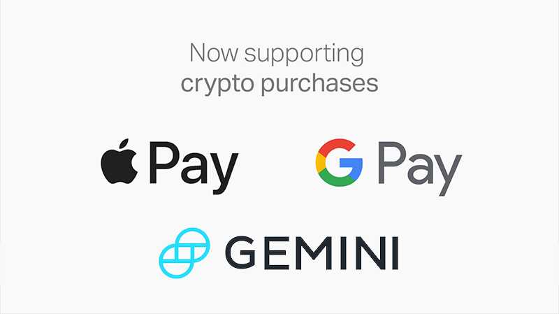 ล่าสุดลูกค้าตลาด Gemini สามารถซื้อ Bitcoin ด้วย Apple Pay และ Google Pay  ได้แล้ว ▻ Siam Bitcoin