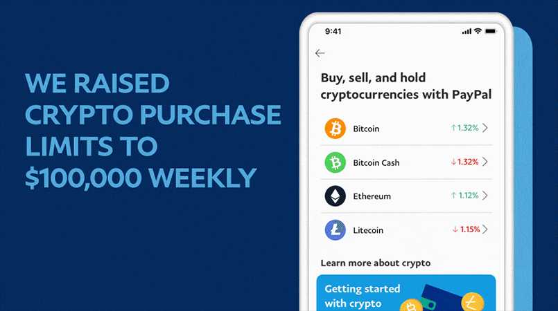 PayPal ประกาศเพิ่มขีดจำกัดในการซื้อคริปโตเป็น $100,000 ต่อสัปดาห์ ▻ Siam Bitcoin Paypal ประกาศเพิ่มขีดจำกัดในการซื้อคริปโตเป็น $100,000 ต่อสัปดาห์ ▻ Siam Bitcoin
