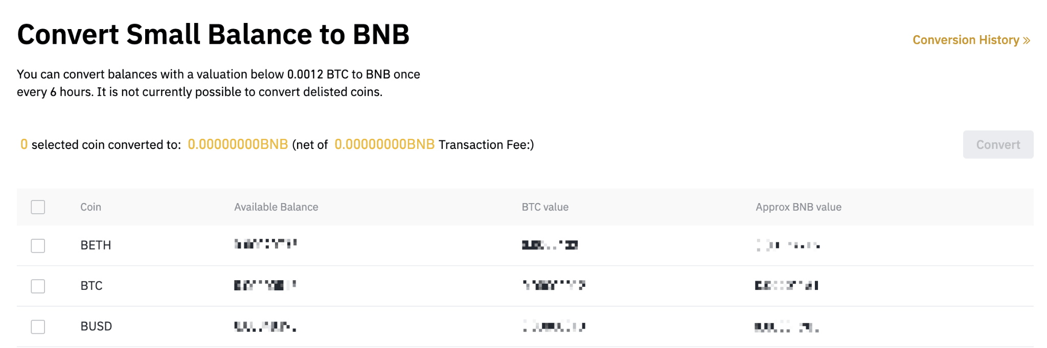วิธี Convert (แปลง) ยอดคงเหลือจำนวนน้อยในบัญชีของคุณเป็น BNB | Binance learning EP.7 ▻ Siam Bitcoin วิธี Convert (แปลง) ยอดคงเหลือจำนวนน้อยในบัญชีของคุณเป็น Bnb | Binance Learning Ep.7 ▻ Siam Bitcoin