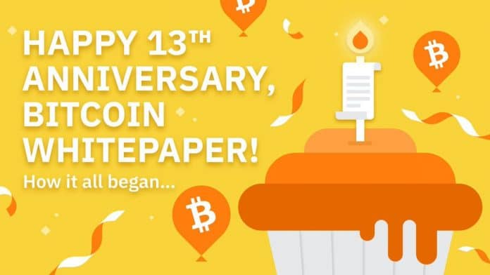 สมุดปกขาวบิตคอยน์ (Bitcoin White Paper) ครบรอบ 13 ปีแล้ว นับตั้งแต่ปี 2008