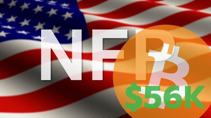ราคา Bitcoin พุ่งแตะ $56,000 สูงสุดในรอบ 5 เดือน อาจเพิกเฉยตัวเลขการจ้างงานนอกภาคการเกษตรสหรัฐฯ (NFP) ในวันนี้