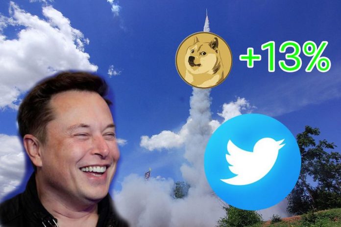ด่วน! Elon Musk ยืนยันการซื้อ Twitter ล่าสุด Dogecoin เพิ่มขึ้นสูงถึง 13% ในเวลาไม่กี่นาที