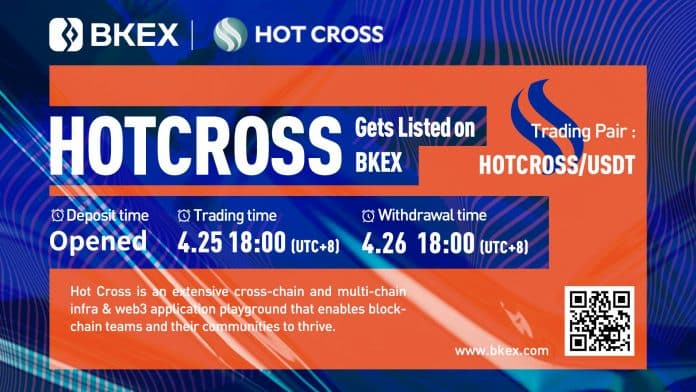 BKEX ลิสต์เหรียญ Hot Cross (HOTCROSS) พร้อมคู่เทรด HOTCROSS/USDT