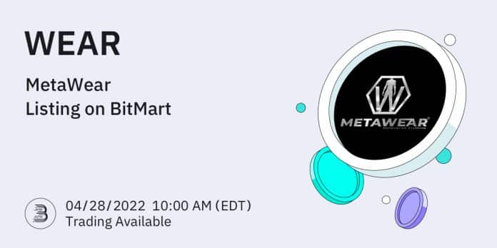 BitMart ลิสต์เหรียญ MetaWear (WEAR) พร้อมคู่เทรด WEAR/USDT