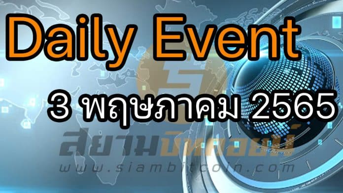 Daily Events ประจำวันที่ 3 พ.ค. 65