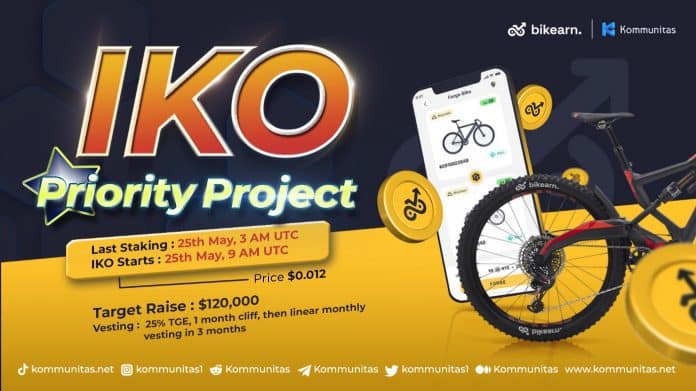 Bikearn แพลตฟอร์มปั่นจักรยานสร้างรายได้ กำลังขาย IKO ในวันที่ 5 ก.ค. นี้