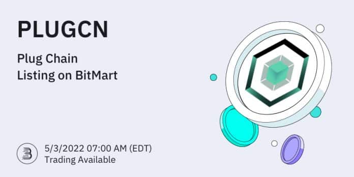 BitMart ลิสต์เหรียญ Plug Chain (PLUGCN) พร้อมคู่เทรด PLUGCN/USDT