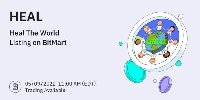 BitMart ลิสต์เหรียญ Heal The World (HEAL) พร้อมคู่เทรด HEAL/USDT