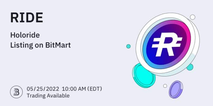 BitMart ลิสต์เหรียญ Holoride (RIDE) พร้อมคู่เทรด RIDE/USDT