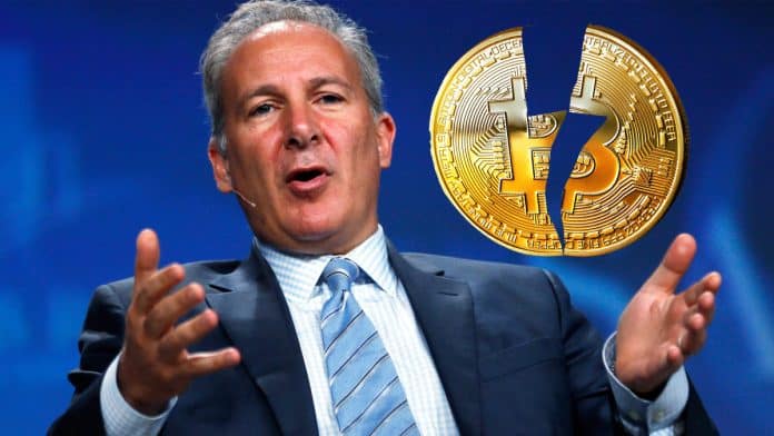 Peter Schiff คาดไม่มีใครมีเหตุผลที่จะถือ Bitcoin อีกในระยะยาวพร้อมแสดงกราฟของเขา