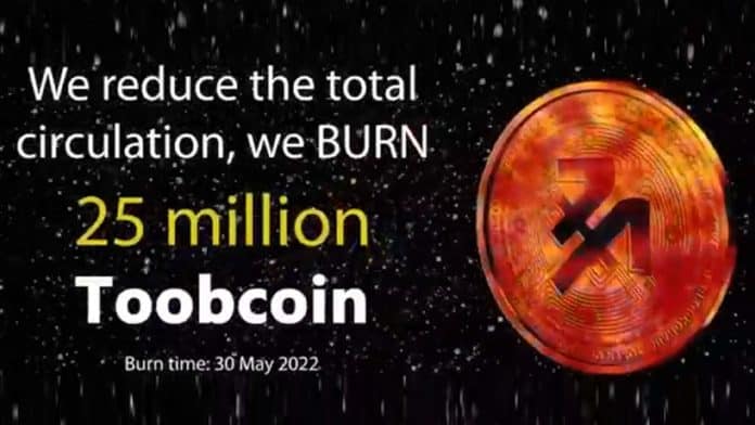 Toobemi official ประกาศ Burn เหรียญในวันที่ 30 พฤษภาคม 2565