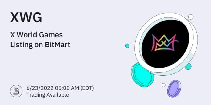 BitMart ลิสต์เหรียญ X World Games (XWG) พร้อมคู่เทรด XWG/USDT