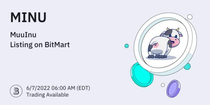 BitMart ลิสต์เหรียญ MuuInu (MINU) พร้อมคู่เทรด MINU/USDT