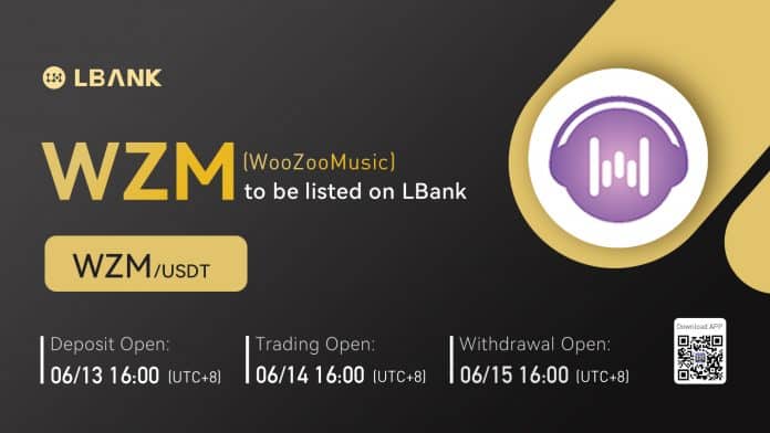 LBank ลิสต์เหรียญ Woozoo Music (WZM) กับคู่เทรด WZM/USDT