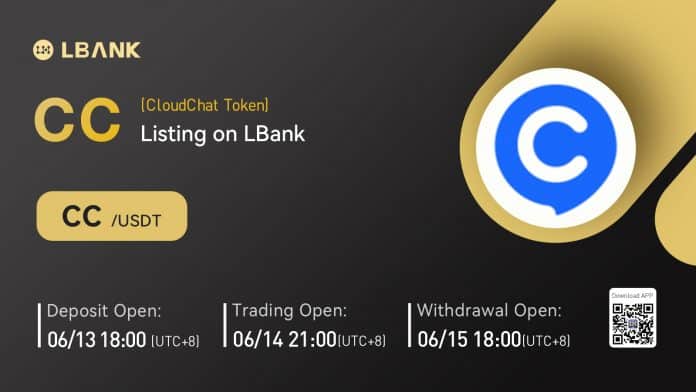 LBank ลิสต์เหรียญ CloudChat Token (CC) พร้อมคู่เทรด CC/USDT