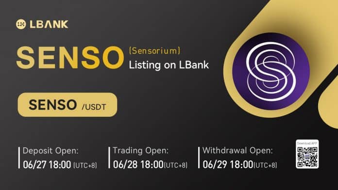 SENSO(Sensorium) กำลังลิสต์ขึ้นกระดานเทรด LBank ในวันที่ 28 มิ.ย.นี้