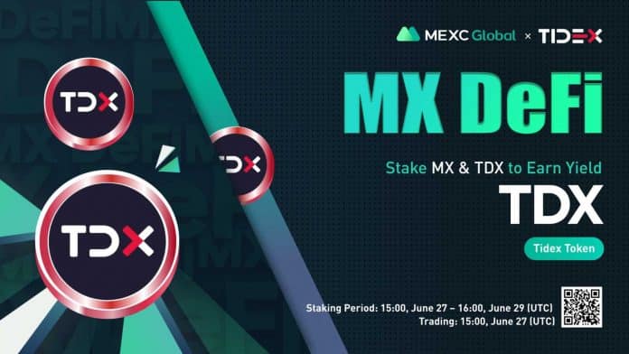 MEXC Global ลิสต์เหรียญ Tidex Token (TDX) พร้อมคู่เทรด TDX/USDT