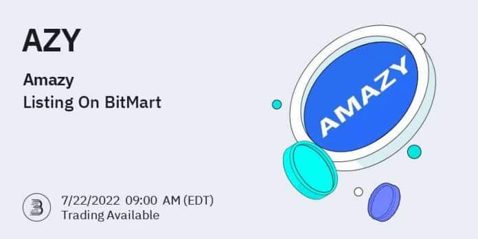 BitMart ลิสต์เหรียญ Amazy (AZY) พร้อมกับคู่เทรด AZY/USDT
