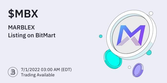 BitMart ลิสต์เหรียญ MARBLEX (MBX) พร้อมคู่เทรด MBX/USDT