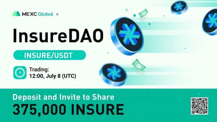 MEXC Global ลิสต์เหรียญ InsureDAO (INSURE) พร้อมคู่เทรด INSURE/USDT