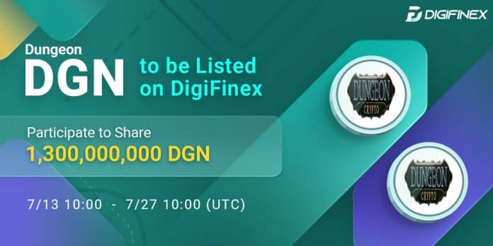 Dungeon (DGN) เหรียญ Play-to-earn แนว RPG กำลังลิสต์ขึ้นกระดานเทรด DigiFinex