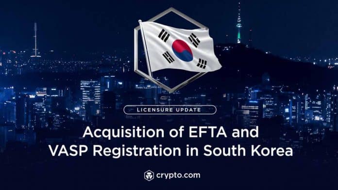 ตลาด Crypto.com ได้รับใบอนุญาตในเกาหลีใต้ หลังจากซื้อกิจการบริษัทคริปโตในท้องถิ่น