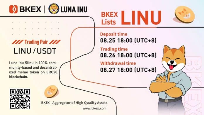 BKEX ลิสต์เหรียญ Luna Inu (LINU) พร้อมคู่เทรด LINU/USDT