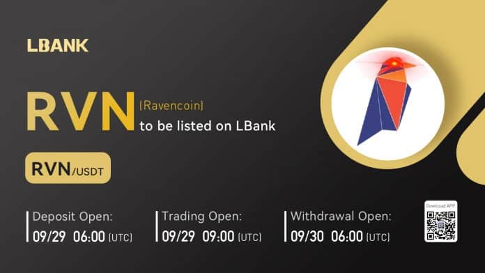 เหรียญ RVN(Ravencoin) ประกาศลิสต์ขึ้นกระดานเทรด LBank ในวันที่ 29 กันยายน 65 นี้