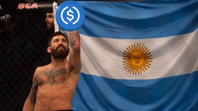 นักสู้ชาวอาร์เจนติน่าจากรายการ UFC รับเงินเดือนเป็นเหรียญ stablecoin