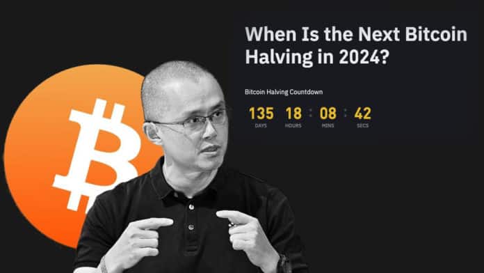 ซีอีโอ Binance ชวนเริ่มนับถอยหลัง เตือนถึงเหตุการณ์  Bitcoin halving ที่กำลังจะมาถึง