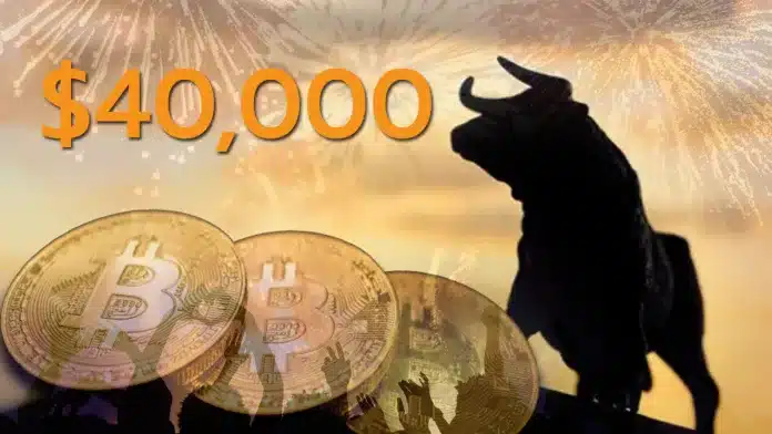 ราคา Bitcoin กลับมา เบรกทะลุ $40,000 ดอลลาร์ เป็นครั้งแรกในรอบ 19 เดือน ท่ามกลางตลาดคริปโตฟื้นตัวอย่างต่อเนื่อง