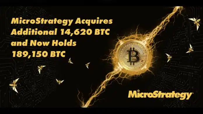 MicroStrategy ซื้อบิตคอยน์เพิ่มอีก 14,620 bitcoin มูลค่าประมาณ $615 ล้านดอลลาร์ รวมทั้งหมด $5.9 พันล้านดอลลาร์ แล้ว